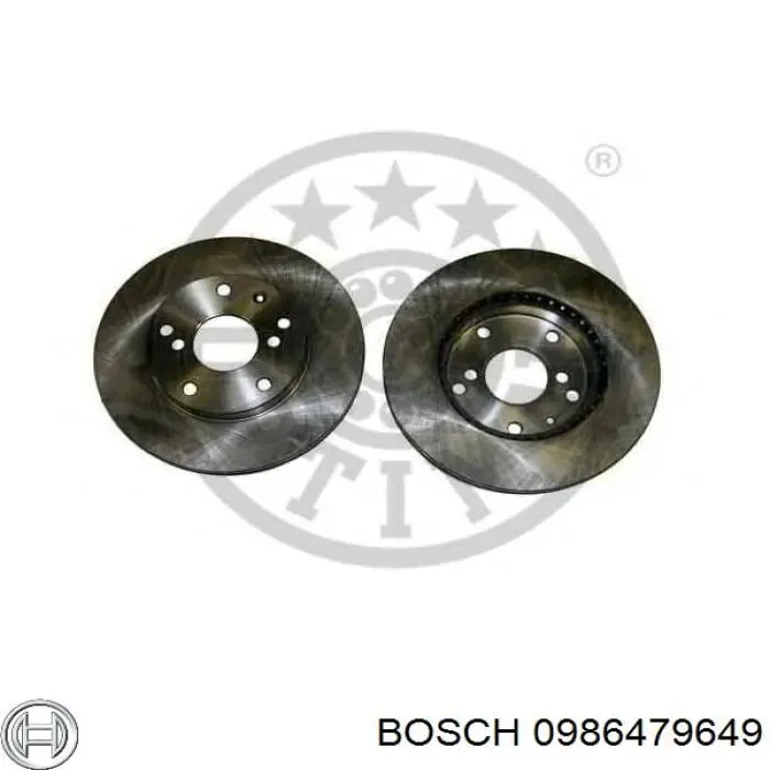Диск гальмівний передній 0986479649 Bosch