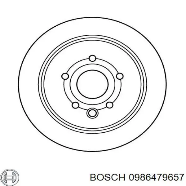 Тормозные диски 0986479657 Bosch