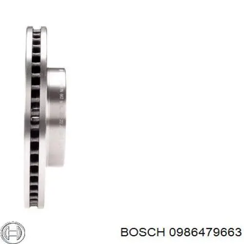 Freno de disco delantero 0986479663 Bosch