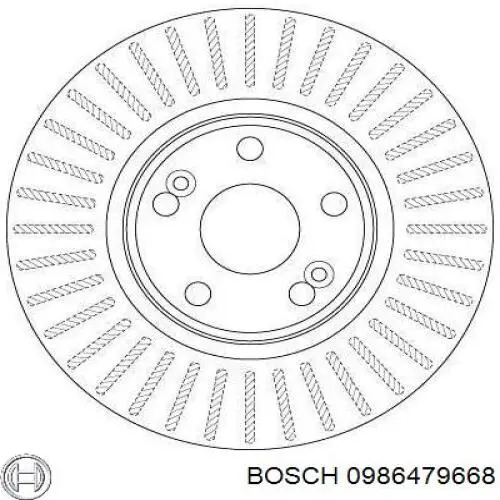Тормоз дисковый передний Bosch 0986479668 цена, от 52.79 USD