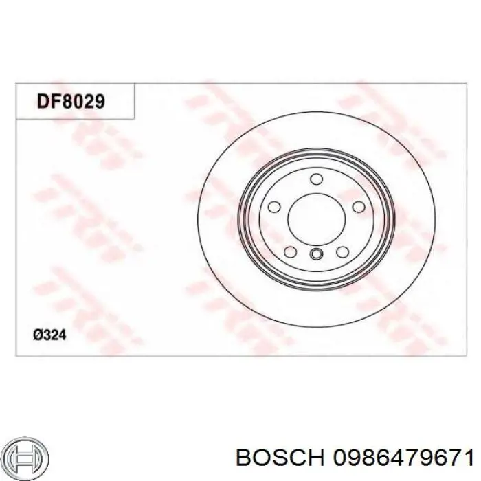 Купить 0986479671 Bosch Диск тормозной задний