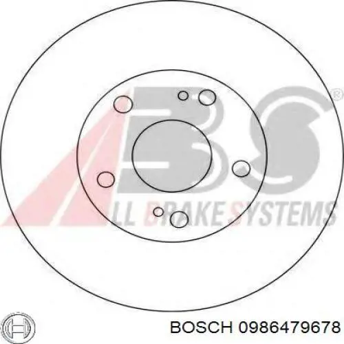 Передний тормозной диск Bosch 0986479678