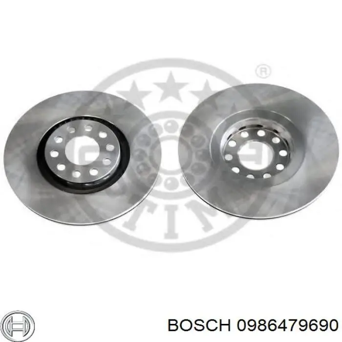 Передние тормозные диски 0986479690 Bosch
