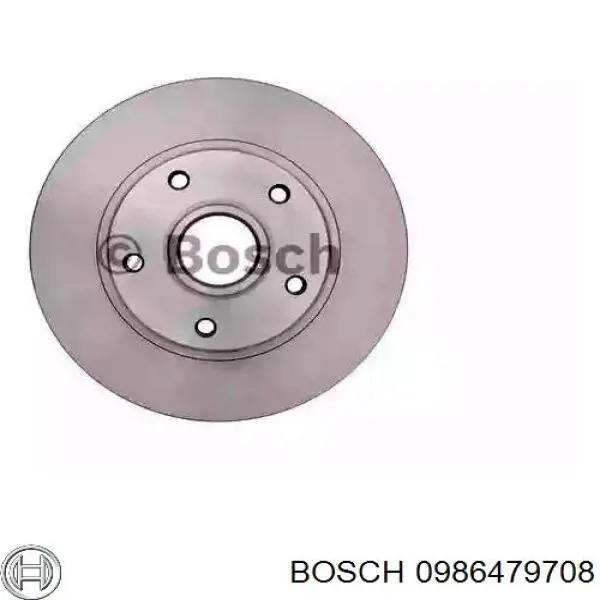 0986479708 Bosch диск тормозной задний