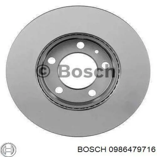 Передние тормозные диски 0986479716 Bosch