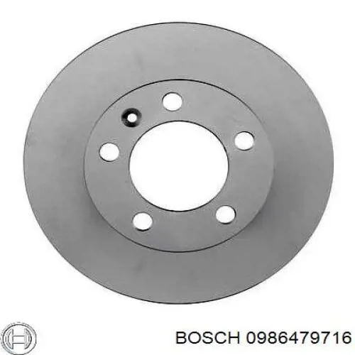 Диск гальмівний передній 0986479716 Bosch