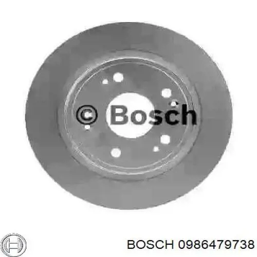 0986479738 Bosch диск тормозной задний