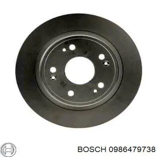 Disco de freno trasero 0986479738 Bosch