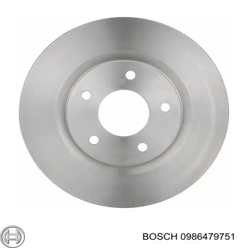 Диск гальмівний передній 0986479751 Bosch