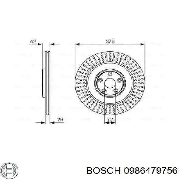 0986479756 Bosch тормозные диски