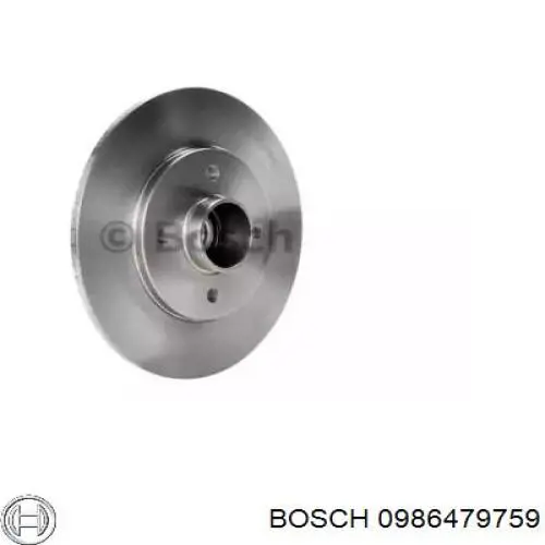 0986479759 Bosch диск тормозной задний