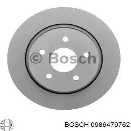 Disco de freno trasero 0986479762 Bosch