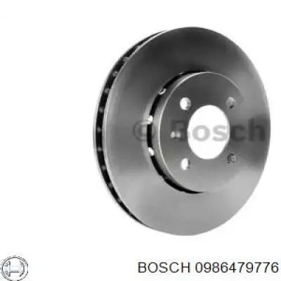 Freno de disco delantero 0986479776 Bosch