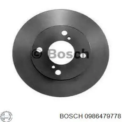 Freno de disco delantero 0986479778 Bosch