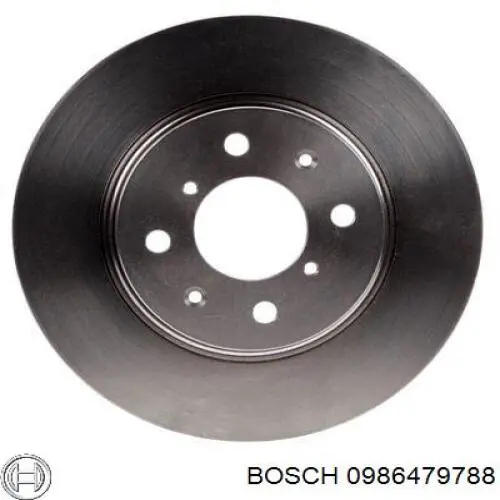 Freno de disco delantero 0986479788 Bosch