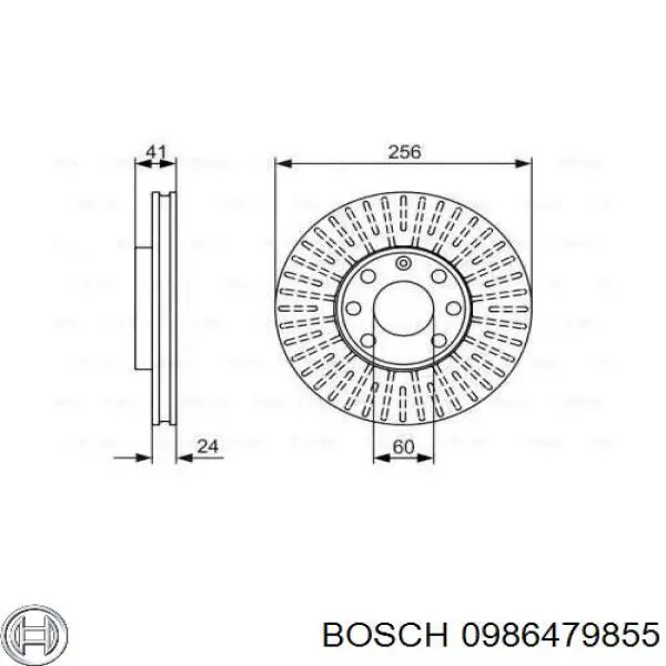 0986479855 Bosch диск тормозной передний