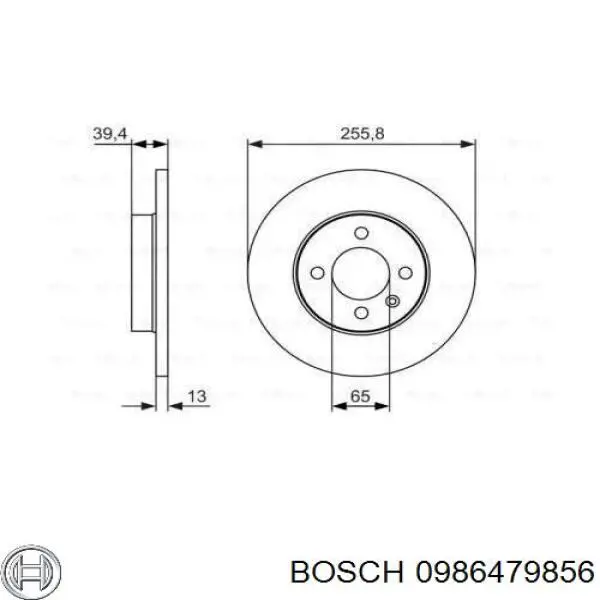 0986479856 Bosch диск тормозной передний