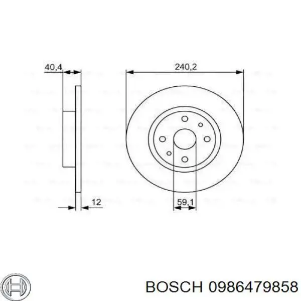 0986479858 Bosch диск тормозной передний