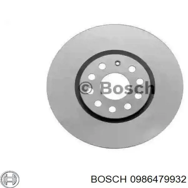 Диск гальмівний передній 0986479932 Bosch