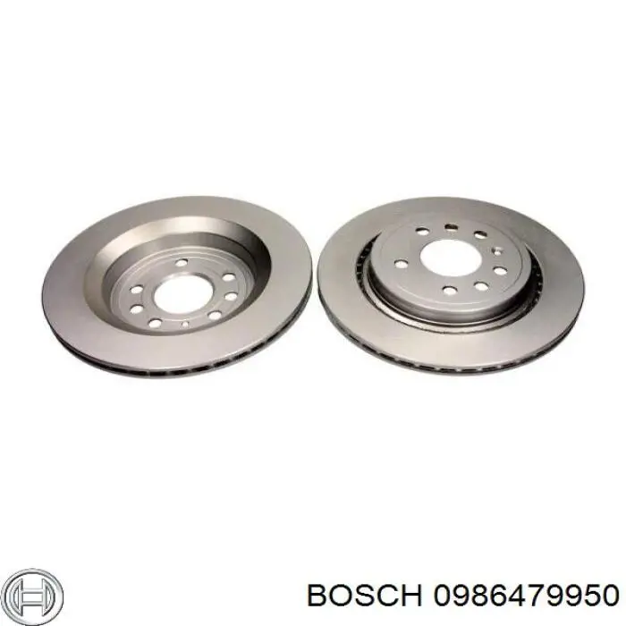 Disco de freno trasero 0986479950 Bosch