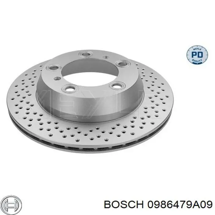 Disco de freno trasero 0986479A09 Bosch