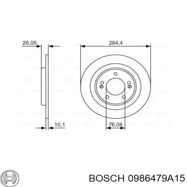 Тормозные диски 0986479A15 Bosch