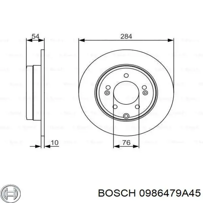0986479A45 Bosch тормозные диски