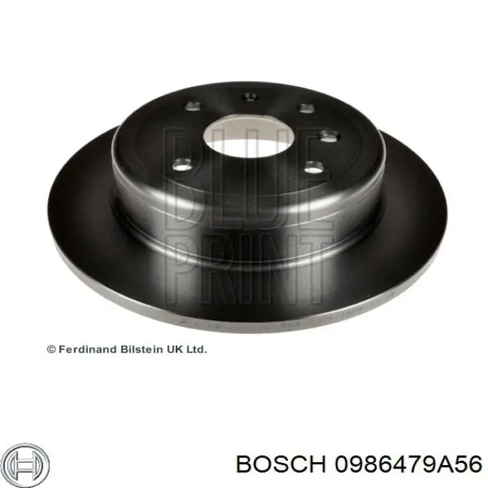 Disco de freno trasero 0986479A56 Bosch