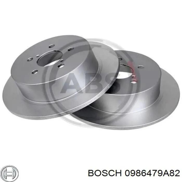 Тормозные диски 0986479A82 Bosch
