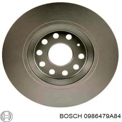 Disco de freno trasero 0986479A84 Bosch