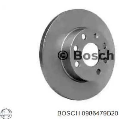 0986479B20 Bosch диск тормозной передний