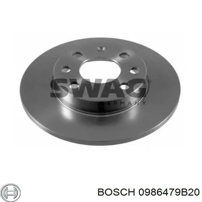 Диск гальмівний передній 0986479B20 Bosch
