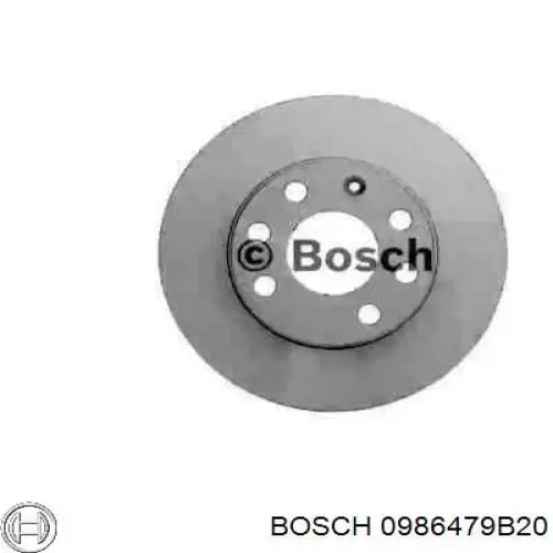 Freno de disco delantero 0986479B20 Bosch
