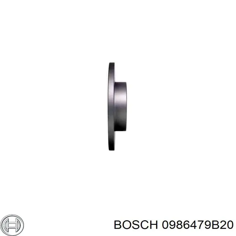 Диск гальмівний передній 0986479B20 Bosch