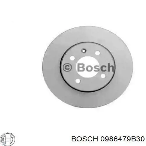 Диск гальмівний передній 0986479B30 Bosch