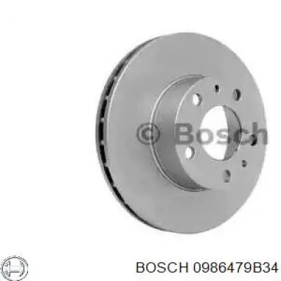 0986479B34 Bosch диск тормозной передний