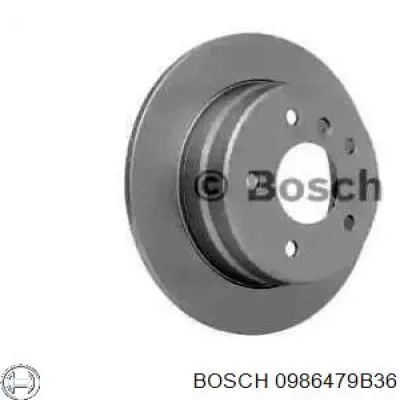 Тормозные диски 0986479B36 Bosch