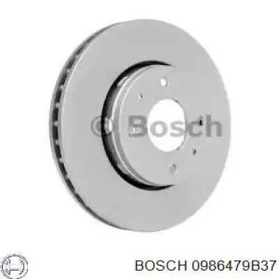 0986479B37 Bosch диск тормозной передний