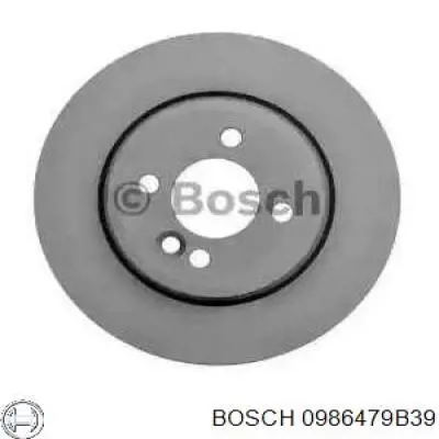 Freno de disco delantero 0986479B39 Bosch