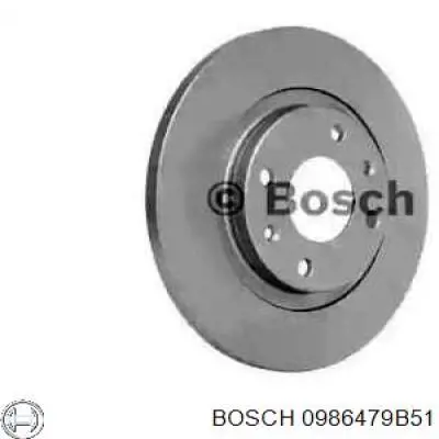 0986479B51 Bosch диск тормозной передний