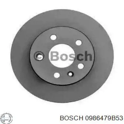 Диск гальмівний передній 0986479B53 Bosch