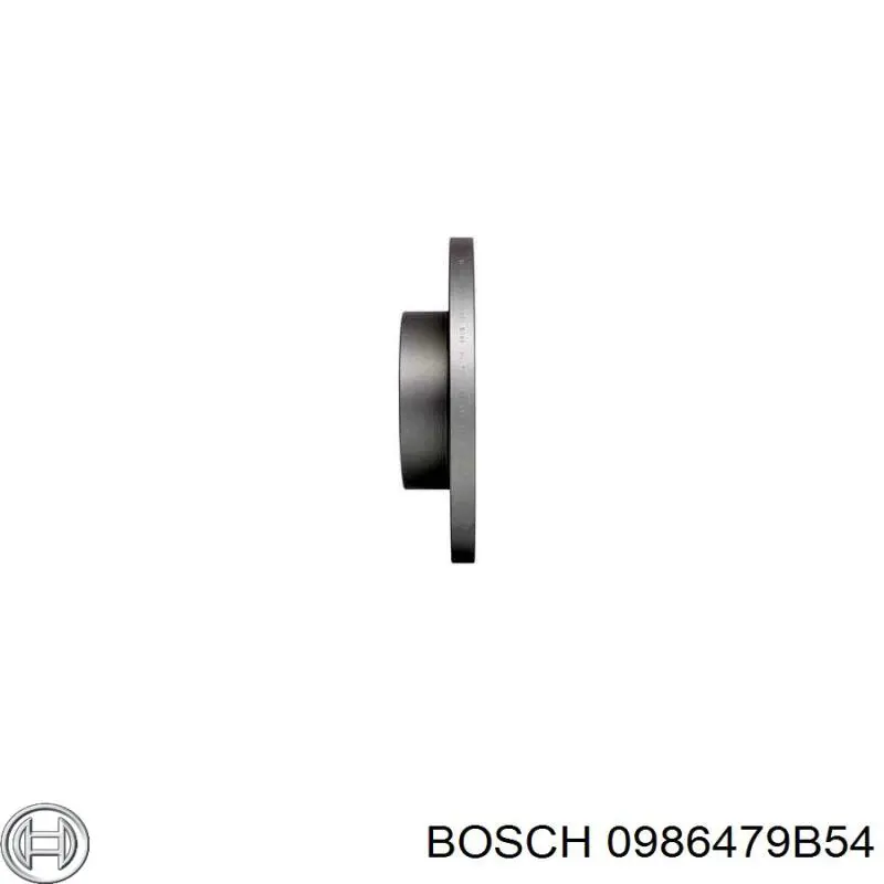 Диск гальмівний передній 0986479B54 Bosch