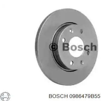 0 986 479 B55 Bosch disco do freio dianteiro