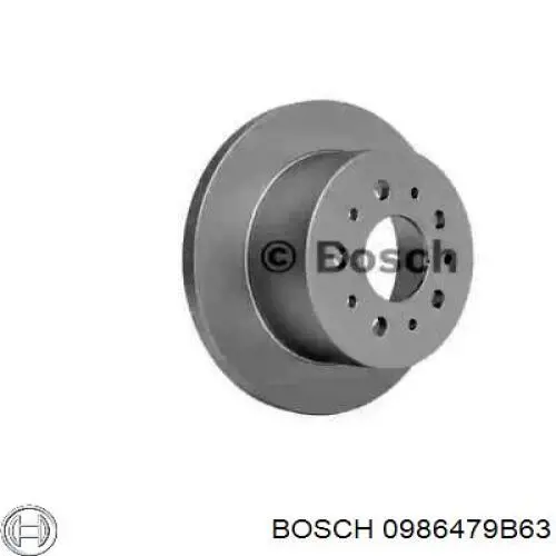 Тормозные диски 0986479B63 Bosch