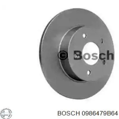 Тормозные диски 0986479B64 Bosch