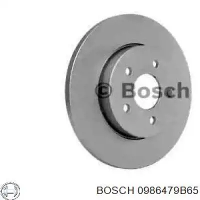 Тормозные диски 0986479B65 Bosch