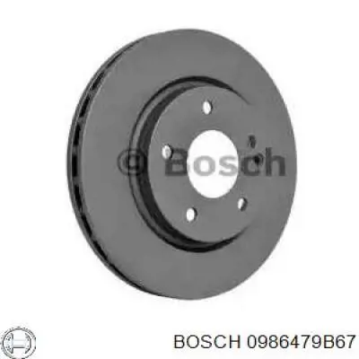 Передние тормозные диски 0986479B67 Bosch