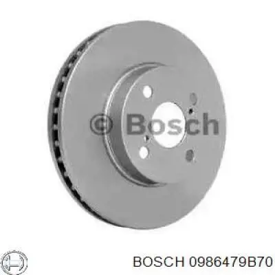 Передние тормозные диски 0986479B70 Bosch