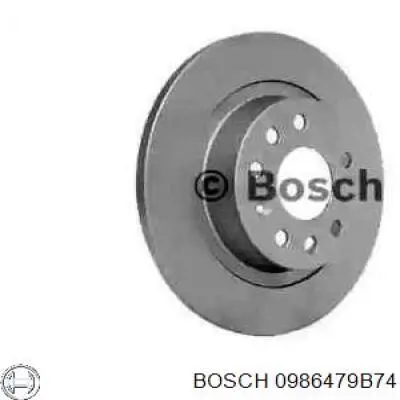 0986479B74 Bosch диск тормозной задний