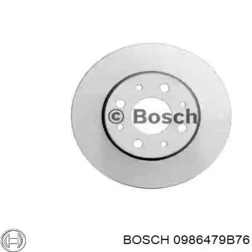 Диск гальмівний передній 0986479B76 Bosch